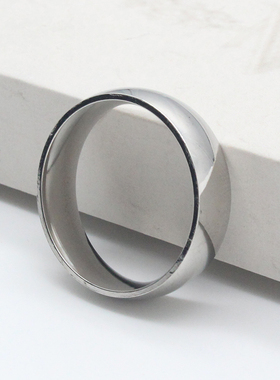 不掉色简约钛钢男女刻字戒指指环
