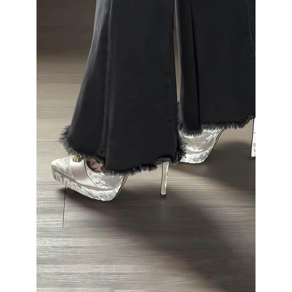 名媛优雅不累脚时尚高跟鞋女2025夏新款浅口法式气质细跟尖头单鞋,淘宝优惠券,粉丝福利购,淘宝优惠卷