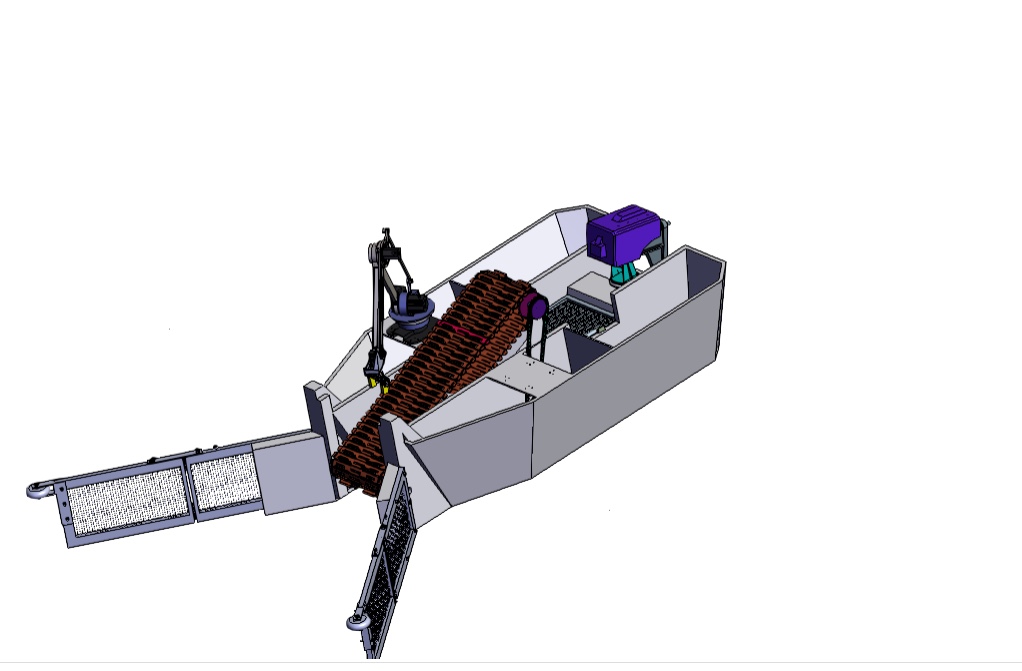 水面垃圾清理机械手三维sw模型设计 3D建模solidworks图纸源文件 - 图2