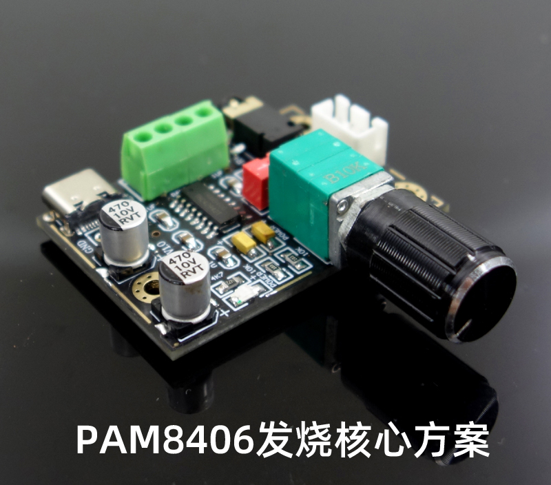 小精灵 PAM8406 HIFI发烧功放板 AB和数字切换手机充电器供电-图1