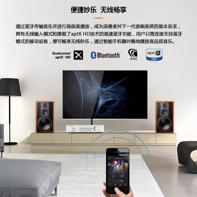 BRZHIFI纯甲类2.0/2.1声道音调前级功放 hifi发烧放大器 蓝牙5.0 - 图1