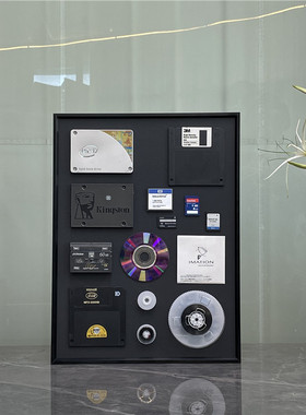 简约创意书房硬盘拆解立体画