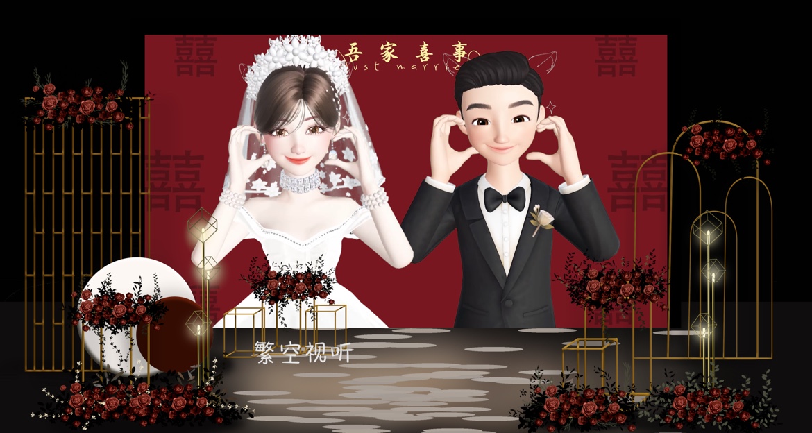 创意崽崽婚礼开场暖场电子相册婚纱照MV-图0