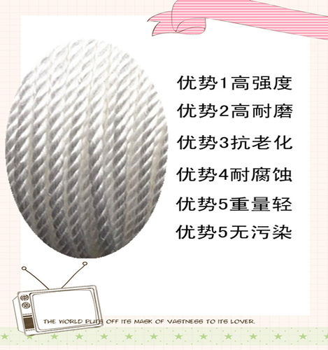 细尼龙绳子高强度扁丝白色3MM打包捆扎绳大鹏帐篷绳广告塑料绳 - 图3