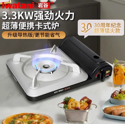 【实体店售】岩谷2025限量新款便携卡式炉烧烤肉家用野营烤盘火锅 - 图0