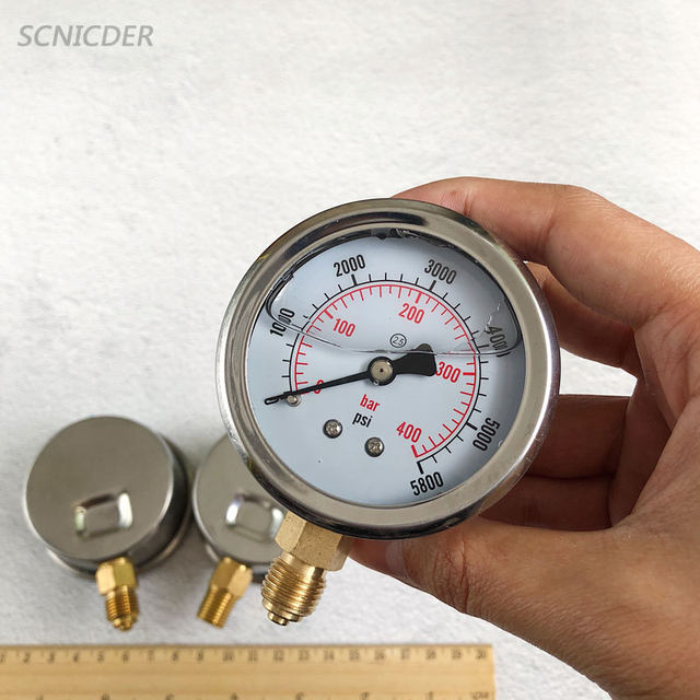 Filling-16BAR thread G1/4 air pressure gauge 400bar