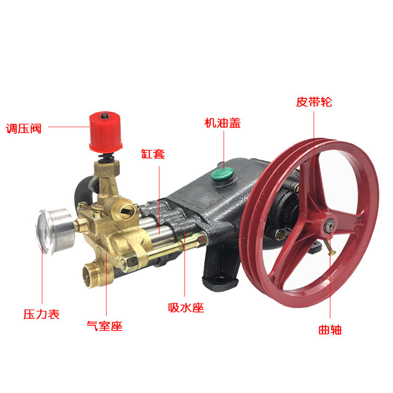 高压洗车机水泵气室55/58型黑猫款清洗机40铜泵头铁泵体组件配件,淘宝优惠券,粉丝福利购,淘宝优惠卷