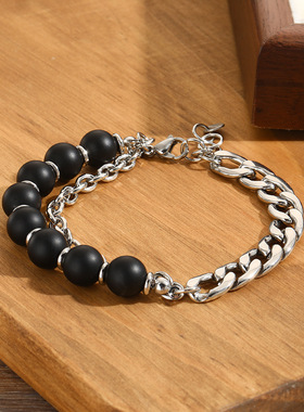 European and American men's bracelet couple accessories欧美