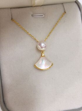 5A级天然淡水珍珠吊坠耳钉戒指舞裙套装海贝小裙子珍珠套装批发