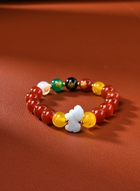 属羊吉祥佩戴物淘运灵阁五岳四神喜合吉祥宏手链男女2026年生肖羊