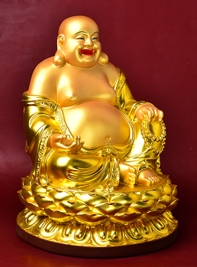 大肚笑弥勒佛菩萨摆件招财佛像供奉家居用客厅玄关办公室乔迁礼品