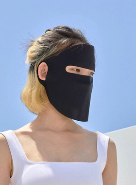 韩国salua防晒面罩全脸防紫外线夏季开车upf遮阳面纱遮脸男女脸罩