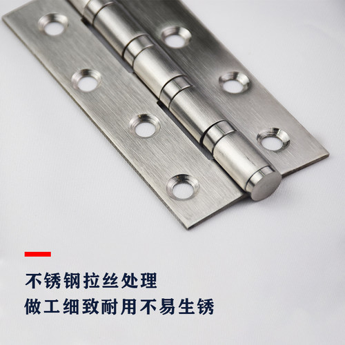 4*2*2不锈钢平开小合页4寸窄折页五金合页大全不规则配件活页荷叶 - 图0