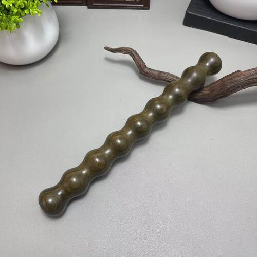 紫光檀木葫芦手把按摩手捻糖葫芦绿檀木竹节棍高油高密盘玩实木 - 图2