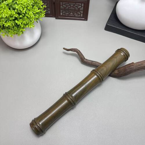 紫光檀木葫芦手把按摩手捻糖葫芦绿檀木竹节棍高油高密盘玩实木 - 图1