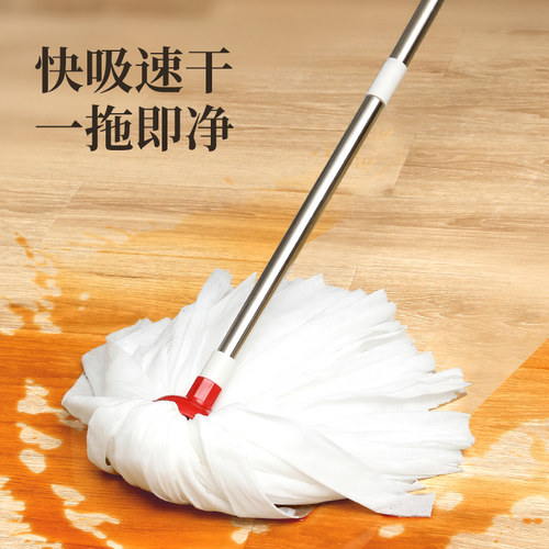 好媳妇拖把圆头棉纱布条老式家用无纺布拖把墩布地拖替换头一拖净 - 图2