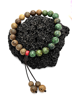 时尚鸡翅木手链原木念珠实木佛珠手串饰品木质文玩