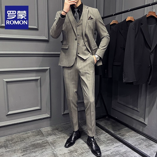 Мужской комплект, классический костюм для отдыха, пиджак классического кроя, свадебное платье, изысканный стиль, облегающий крой