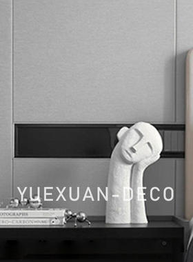 粤萱简约现代树脂人物陶瓷摆件售楼处样板间床柜家庭酒店展厅软装