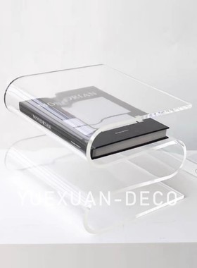 粤萱简约现代创意亚克力书架杂志架样板间售楼处酒店玄关客厅软装