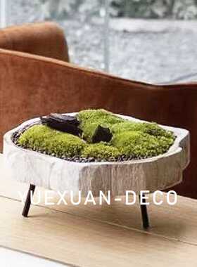 粤萱简约现代泡桐木花器果盘摆件售楼处样板间玄关餐厅书房软装