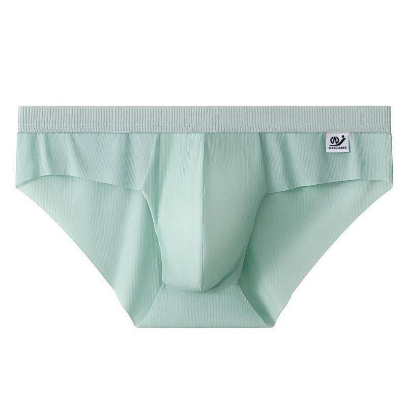 一片式男士三角内裤丝滑冰丝夏季新款超薄透气性感低腰纯色,淘宝优惠券,粉丝福利购,淘宝优惠卷