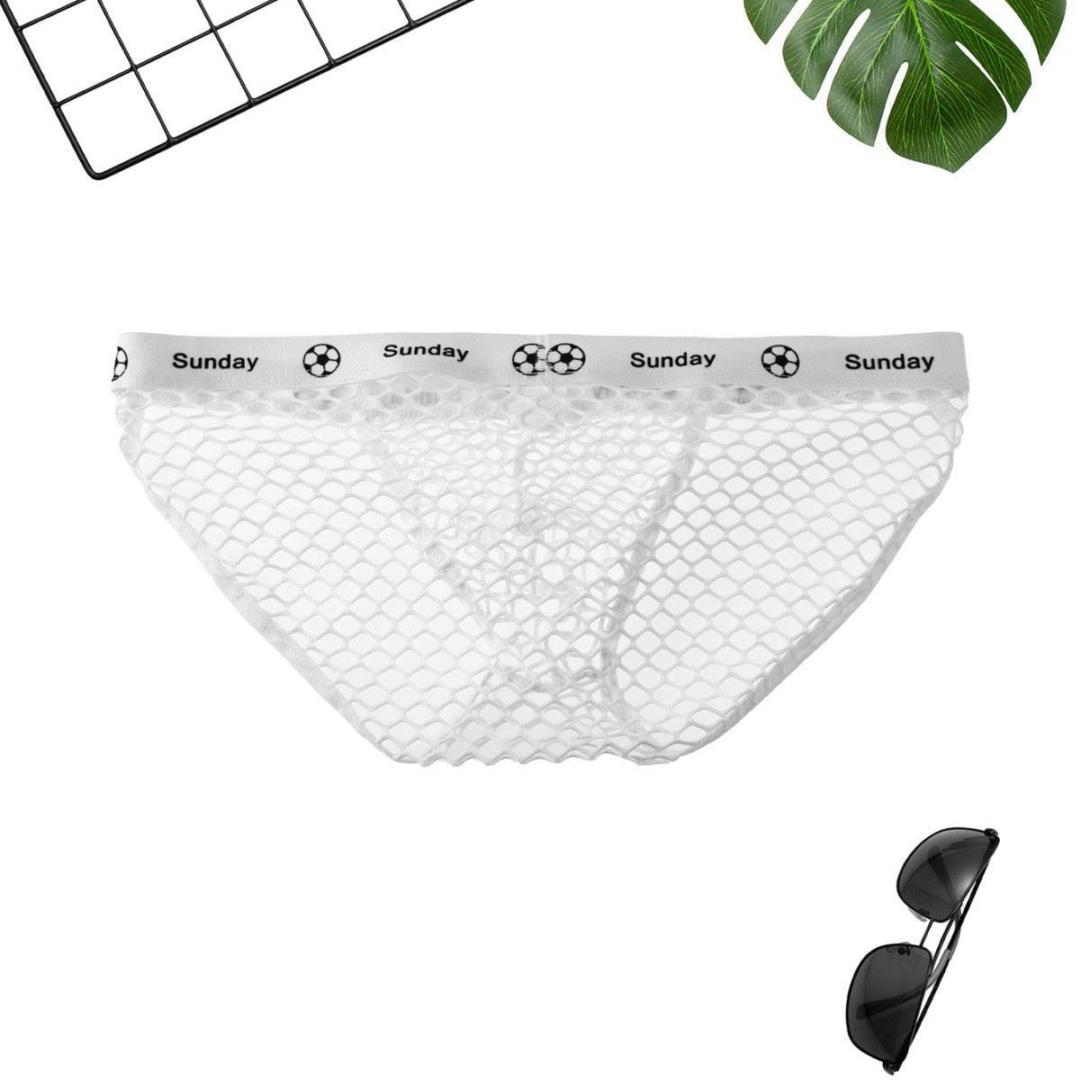 全透透视JJ白色高察性感男士内裤大网眼骚气睡裤渔网短裤 U凸三角,淘宝优惠券,粉丝福利购,淘宝优惠卷