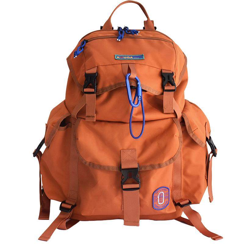 KOUGA口嘎短途旅行包女轻便出门 桔色大容量徒步登山防水双肩包男,淘宝优惠券,粉丝福利购,淘宝优惠卷
