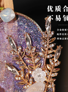 伴娘手工迷你绒花团扇结婚接亲新中式拍照道具婚礼晨袍秀禾小扇子