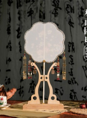 繁花映喜白色  婚嫁团扇新娘结婚材料包diy喜扇秀禾高级婚礼婚扇