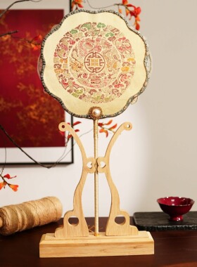结婚新娘团扇双面diy材料包喜扇遮面扇秀禾中式婚礼扇子高端成品