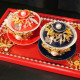 Tea cup wedding ceremony tea bowl set wedding cup red pair modified to give the newlyweds high-end gifts