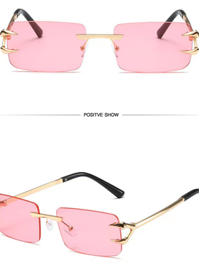网红恶魔爪框架墨镜夏季欧美无框