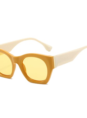 新款复古走秀表演碎花猫眼墨镜女