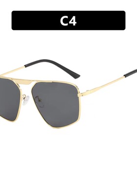 太阳镜潮女金属单梁平顶墨镜