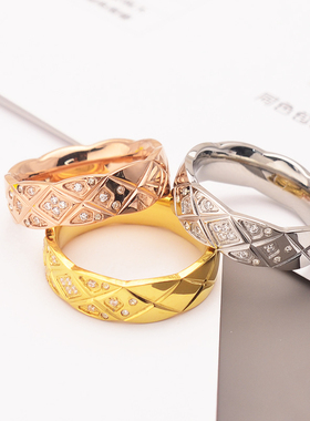 包邮欧美流行18k镶钻18k玫瑰金