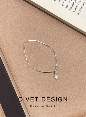 CIVET925纯银泡泡蛇骨手链