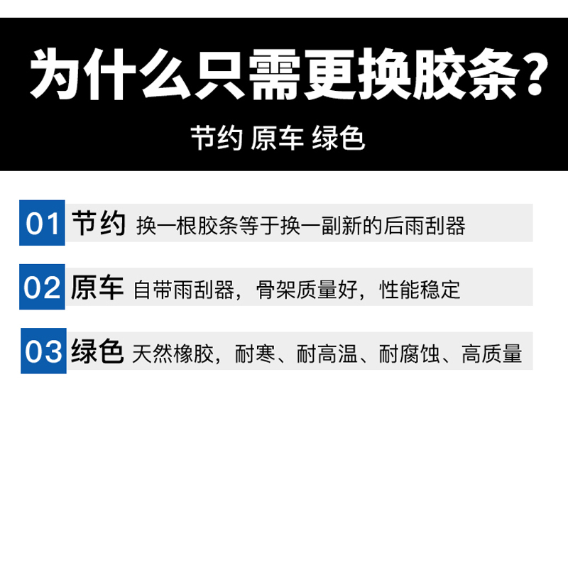 适用于本田缤智 XRV 长安铃木 锋驭 骁途 维特拉雨刷后雨刮器胶条 - 图3