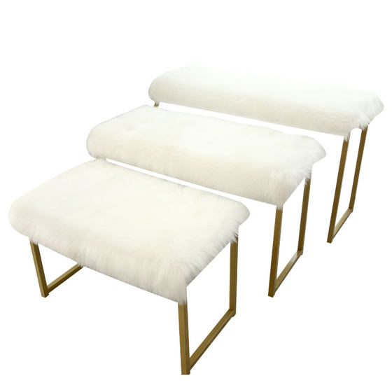 White Plush Window Bag Cabinet Plush Decorative Blanket