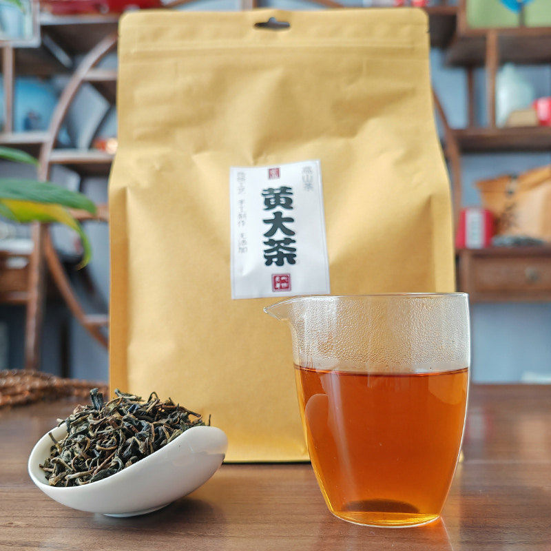 霍山黄大茶500g 浓香发酵大叶茶叶黄茶手工23新茶老干烘散装精品 - 图0