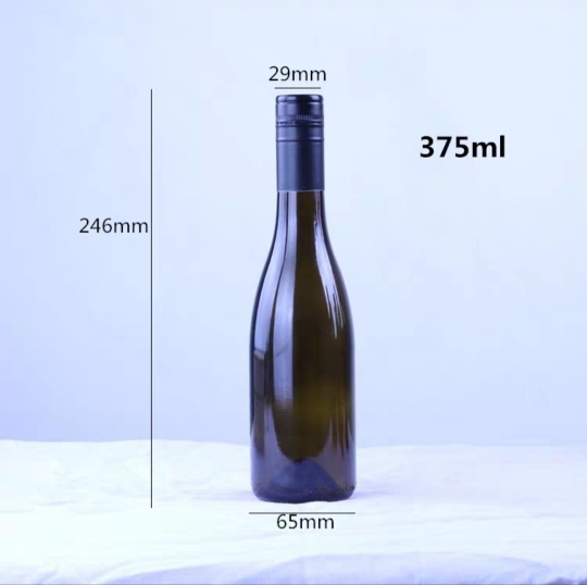 500ml375ml187ml750ml丝口大肚红酒瓶空瓶褐色葡萄酒瓶试用装小瓶-图2