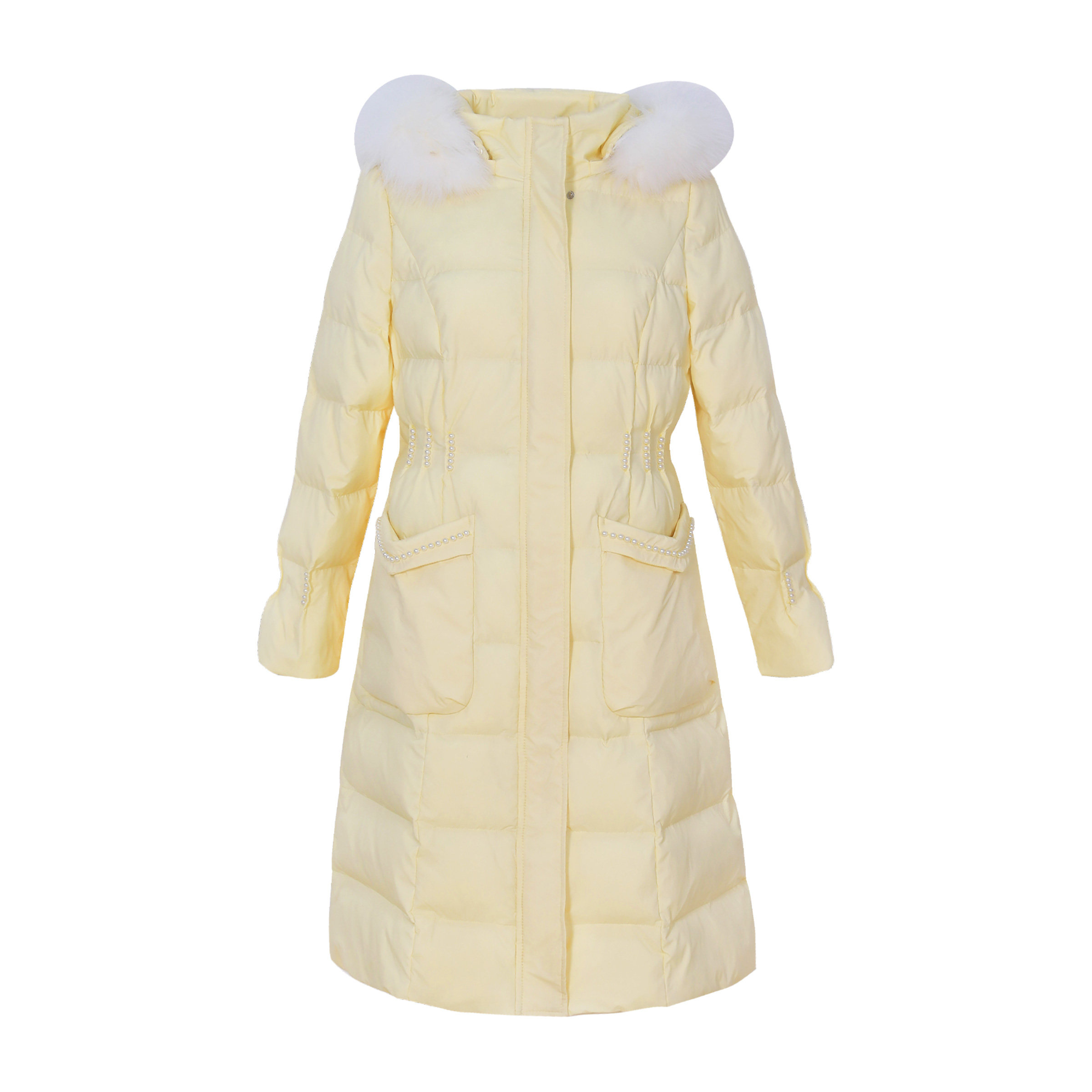 2025冬季新款大码女装棉衣微胖MM加肥加厚中长真毛领钉珠连帽棉服,淘宝优惠券,粉丝福利购,淘宝优惠卷