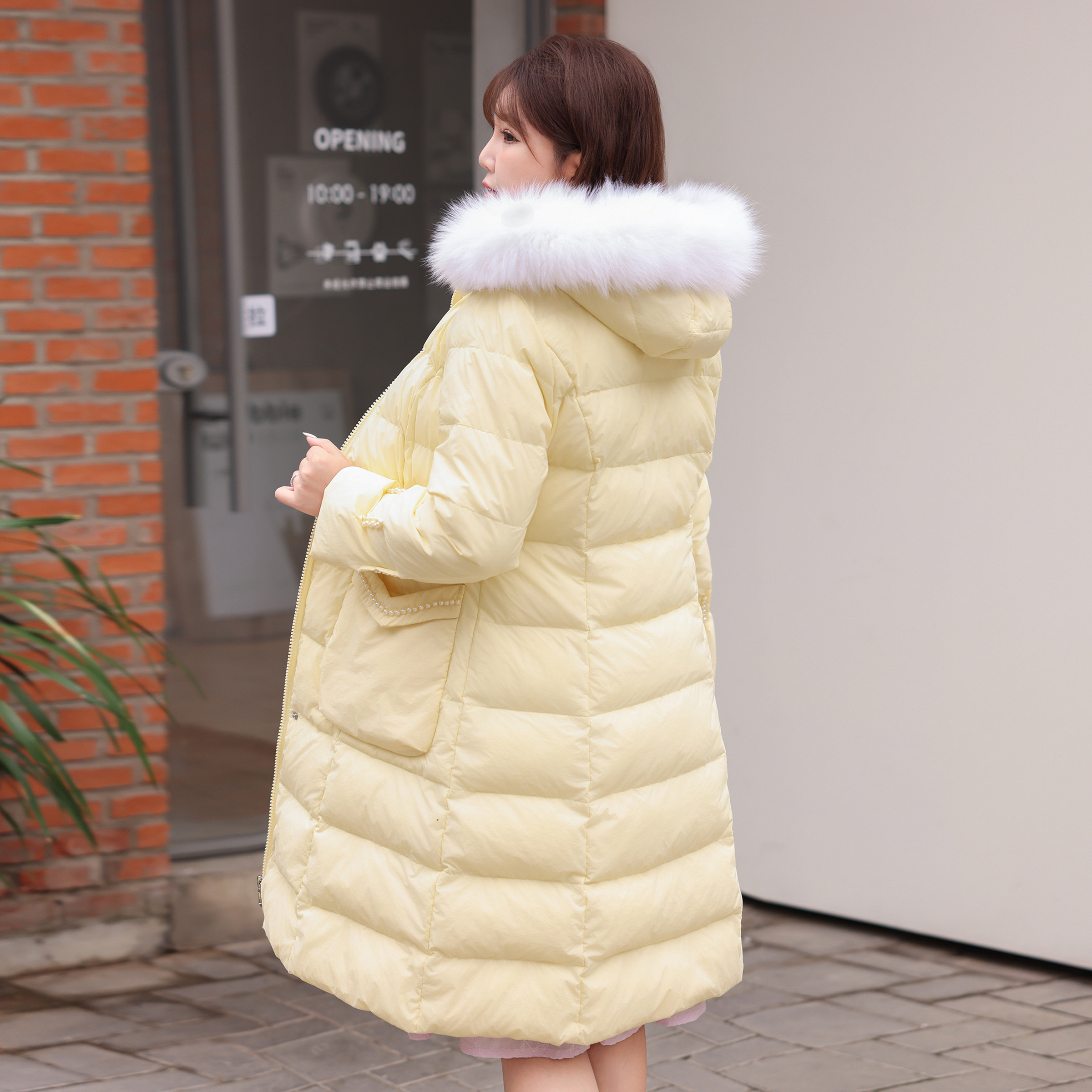 2025冬季新款大码女装棉衣微胖MM加肥加厚中长真毛领钉珠连帽棉服,淘宝优惠券,粉丝福利购,淘宝优惠卷