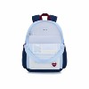 CARE4 Backpack Large Capacity Student School Bag Sports Leisure Backpack White and Blue Color Matching