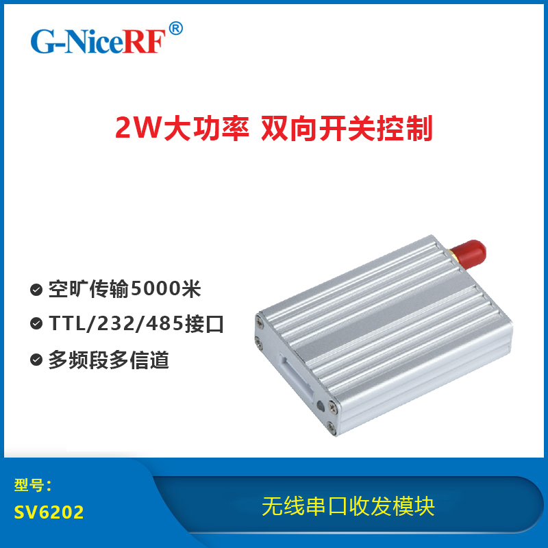 SV62 02433Mhz 2W大功率超远距离无线串口收发模块TTL 232 485 - 图2