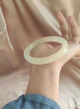 阿富汗青白玉镯子少女美人镯