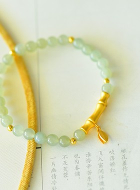 天然和田玉晴水料节节高升手链6mm