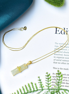 s925银和田玉白玉琳琅吊坠