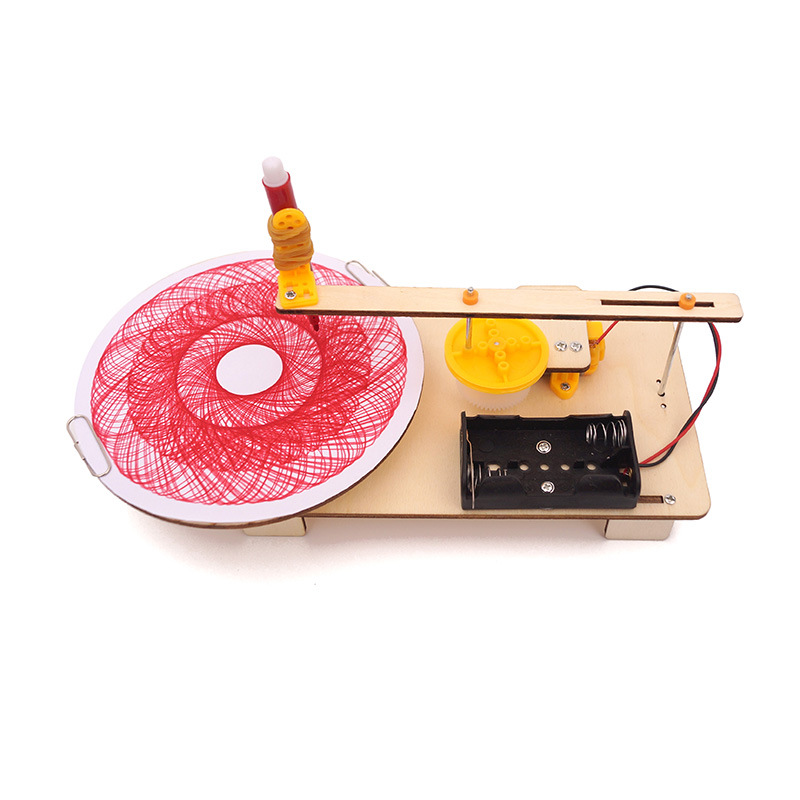 科学小制作电动绘图仪 小学生手工创意发明儿童科技模型DIY材料包 - 图0