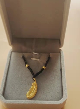 红书同款手工编织羽毛吊坠情侣